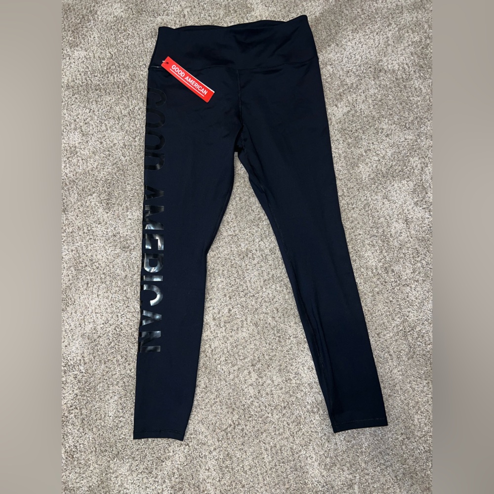 Good American Midnight Black High-Waist Leggings